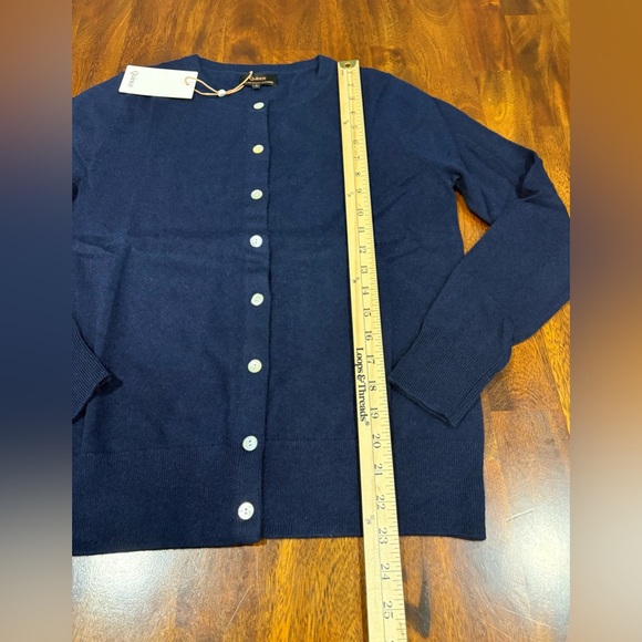 NWT! Quince | Mongolian Cashmere Cardigan Sweater | True Navy | S - Picture 4 of 7